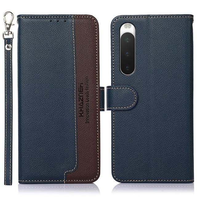 KHAZNEH Sony Xperia 10 V Plånboksfodral Blå/Brun