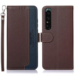 KHAZNEH puhelimen kansi Sony Xperia 1 V - ruskea/sininen