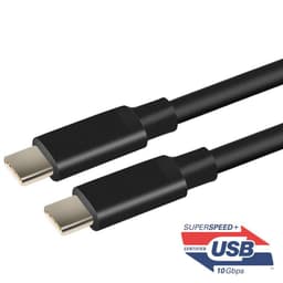 USB IF -sertifioitu 1 m USB3.2 Gen2 SuperSpeed ​​​​USB 10 Gbps USB-C–C -kaapeli, 100 W:n virransyöttö, 4K60 Hz video ja Emarker