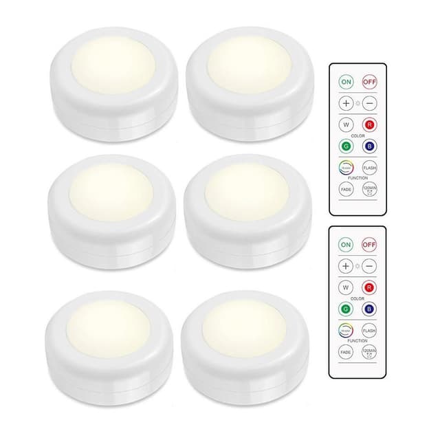 INF LED Spotlights Paket – 6 Stilfulla Ljus med 2 Praktiska Fjärrkontr