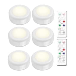 INF Lysdiode-lamper, 6 stk. med 2 fjernkontroller