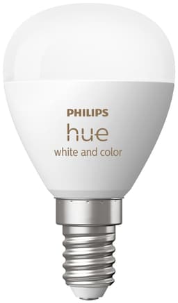 Philips Hue Luster LED-lyspære WCA 5,1W P45 E14