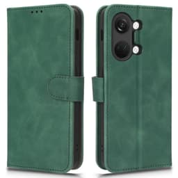 SKALO OnePlus Nord 3 5G / Ace 2V Matt PU-læderpungetui - Grøn
