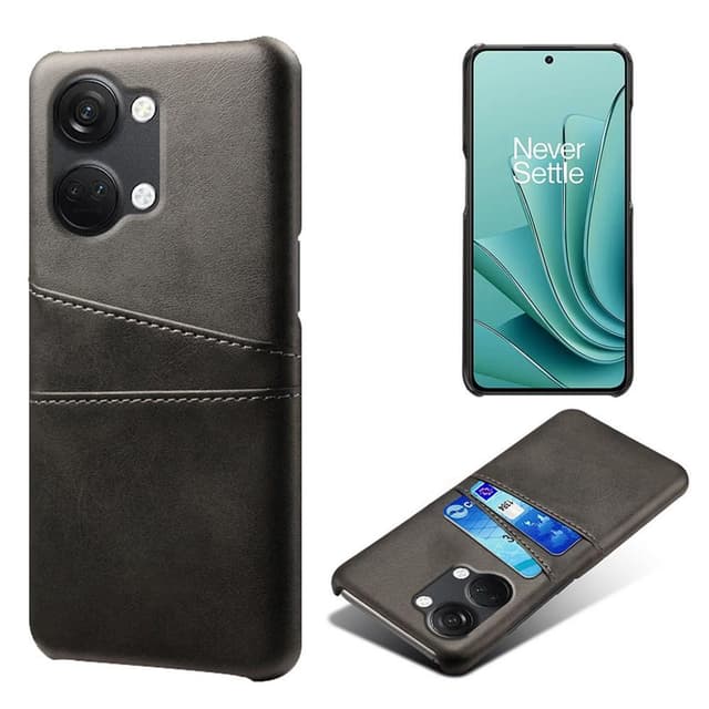 SKALO OnePlus Nord 3 5G / Ace 2V PU-Läder Korthållare Skal - Svart