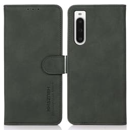 SKALO Sony Xperia 10 V KHAZNEH Plånboksfodral i PU-Läder - Grön