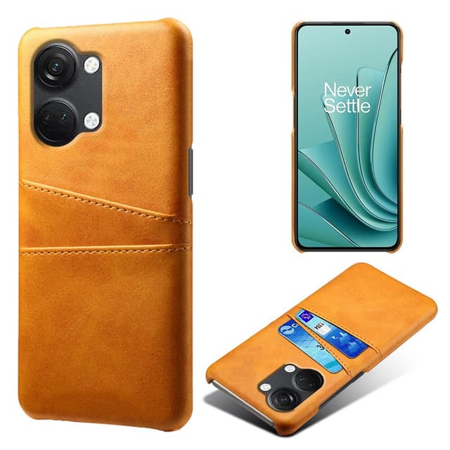 SKALO OnePlus Nord 3 5G / Ace 2V PU-læder Kortholder Cover - Lys brun