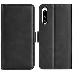 SKALO Sony Xperia 10 V Premium Wallet Flip Cover - Sort