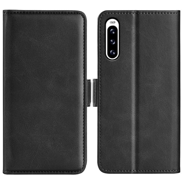 SKALO Sony Xperia 10 V Premium Wallet Flip Cover - Sort