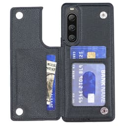 SKALO Sony Xperia 10 V PU Läder Skal med Plånbok - Svart