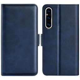 SKALO Sony Xperia 1 V Premium Wallet Lompakkokotelo - Sininen
