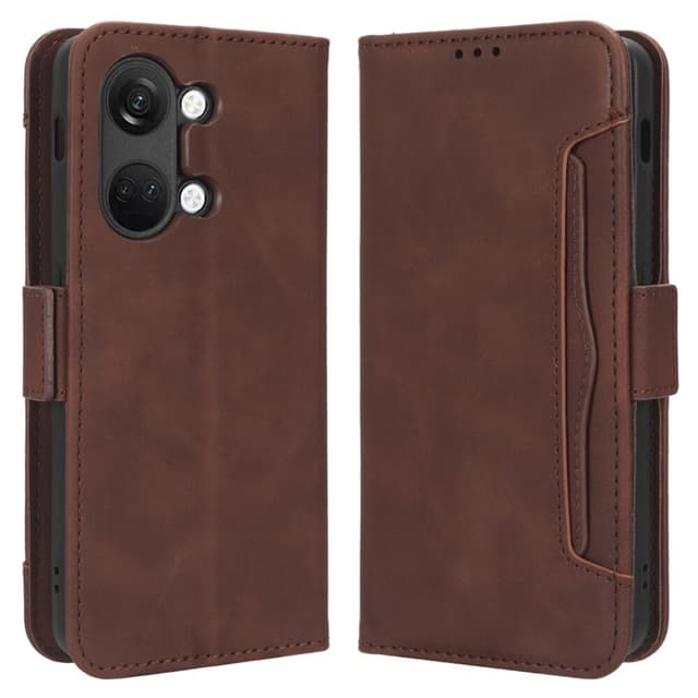 SKALO OnePlus Nord 3 5G / Ace 2V 6-lokeroa Lompakkokotelo - Ruskea