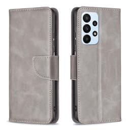 SKALO Samsung A23 5G Flip Cover m. pung i PU-læder - Grå