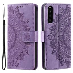 SKALO Sony Xperia 10 V Mandala Flip Cover - Lilla