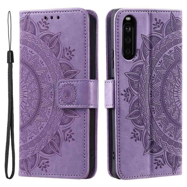 SKALO Sony Xperia 10 V Mandala Flip Cover - Lilla