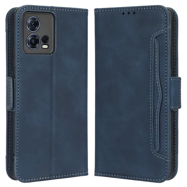 SKALO Motorola Edge 30 Fusion 5G 6-lokeroa Lompakkokotelo - Sininen