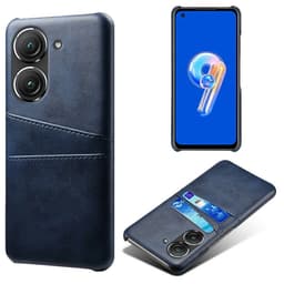 SKALO Asus Zenfone 9 5G PU-læder Kortholder Cover - Blå