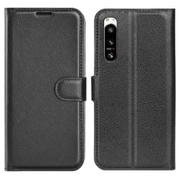 SKALO Sony Xperia 5 IV 5G Flip Cover m. pung i PU-læder - Sort