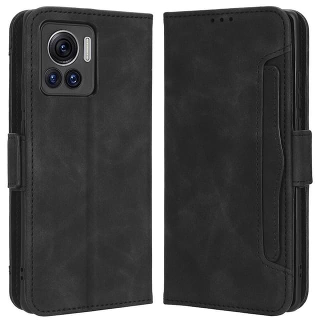 SKALO Motorola Edge 30 Ultra 5G 6-lokeroa Lompakkokotelo - Musta