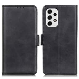 SKALO Samsung A23 5G Lompakkokotelo PU-nahkaa - Musta