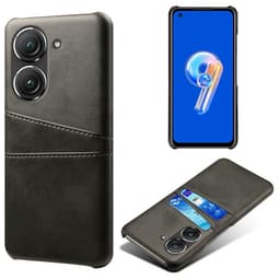 SKALO Asus Zenfone 9 5G PU-nahkainen Korttikotelo - Musta