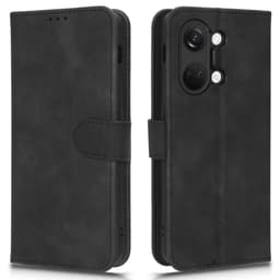 SKALO OnePlus Nord 3 5G / Ace 2V Matt PU Nahka lompakkokotelo - Musta