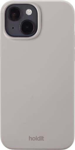 Holdit Silicone iPhone 15 etui (grå)