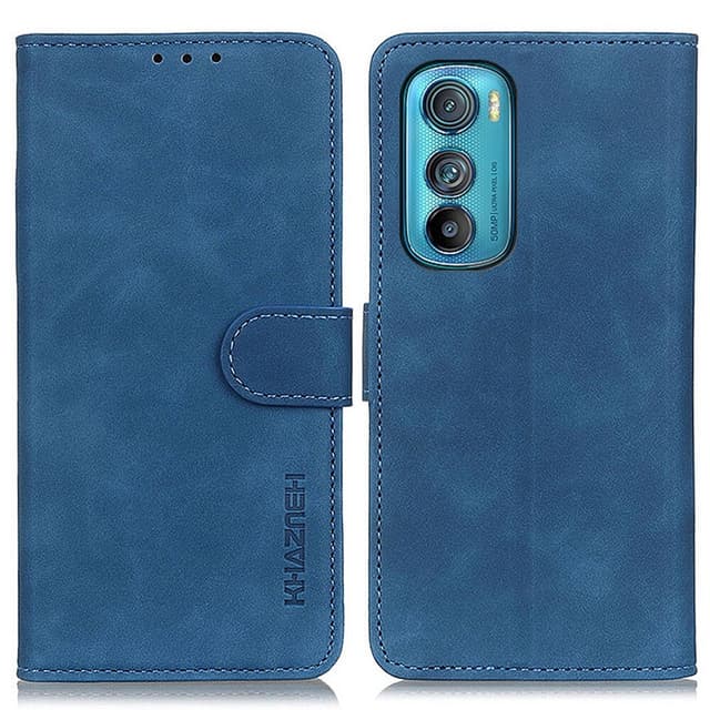 SKALO Motorola Edge 30 5G KHAZNEH Lompakkokotelo PU-nahasta - Sininen