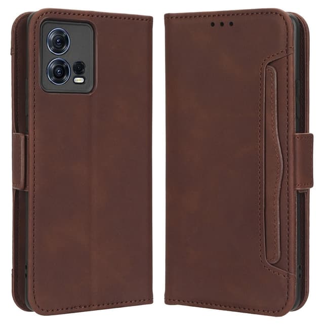 SKALO Motorola Edge 30 Fusion 5G 6-lokeroa Lompakkokotelo - Ruskea