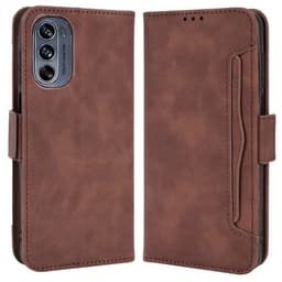 SKALO Motorola Moto G62 5G 6-lokeroa Lompakkokotelo - Ruskea