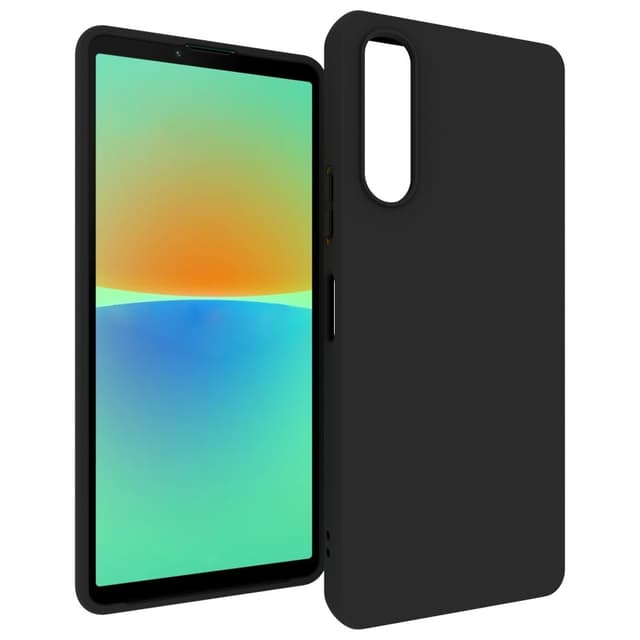 SKALO Sony Xperia 10 V Mattsvart Ultratunn TPU-Skal