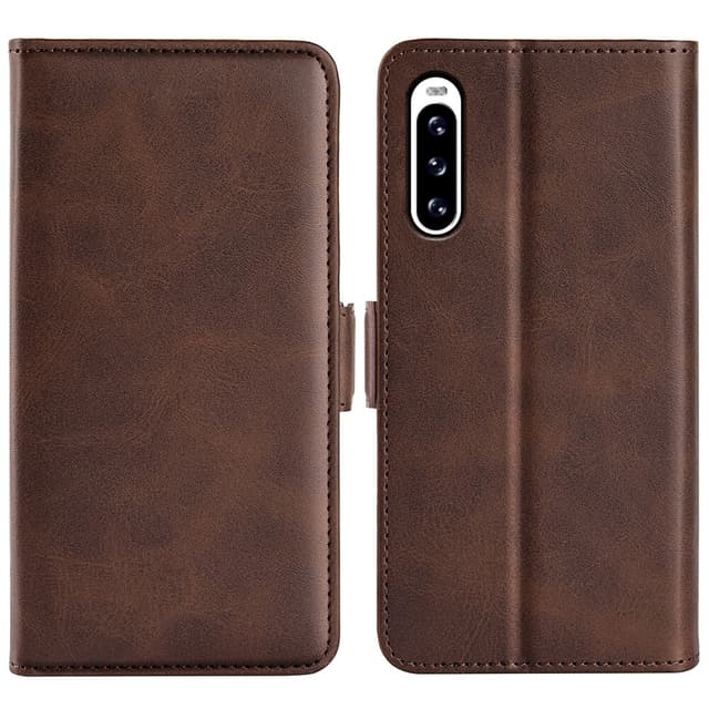 SKALO Sony Xperia 10 V Premium Plånboksfodral - Brun