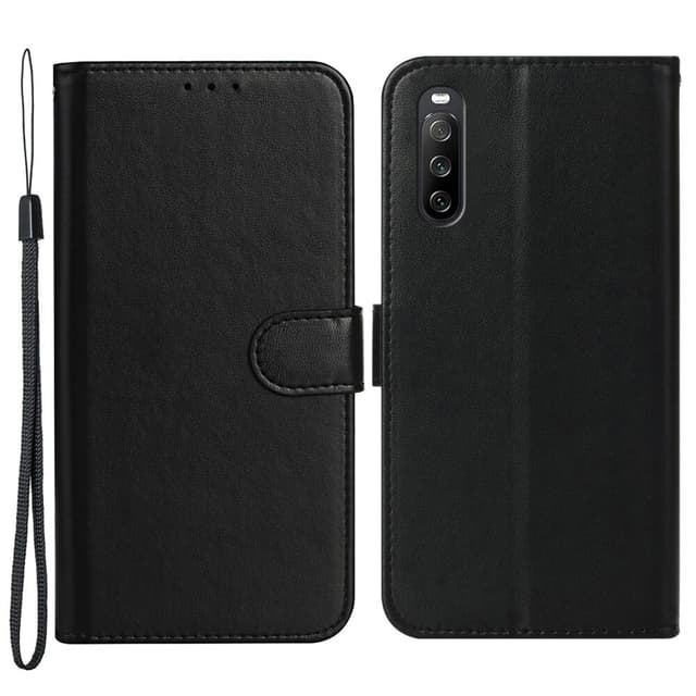 SKALO Sony Xperia 10 V Plånboksfodral i PU-Läder - Svart