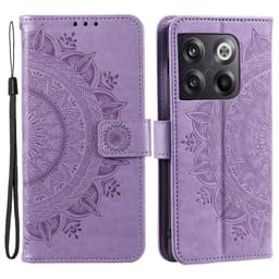 SKALO OnePlus 10T 5G Mandala lompakkokotelo - Violetti