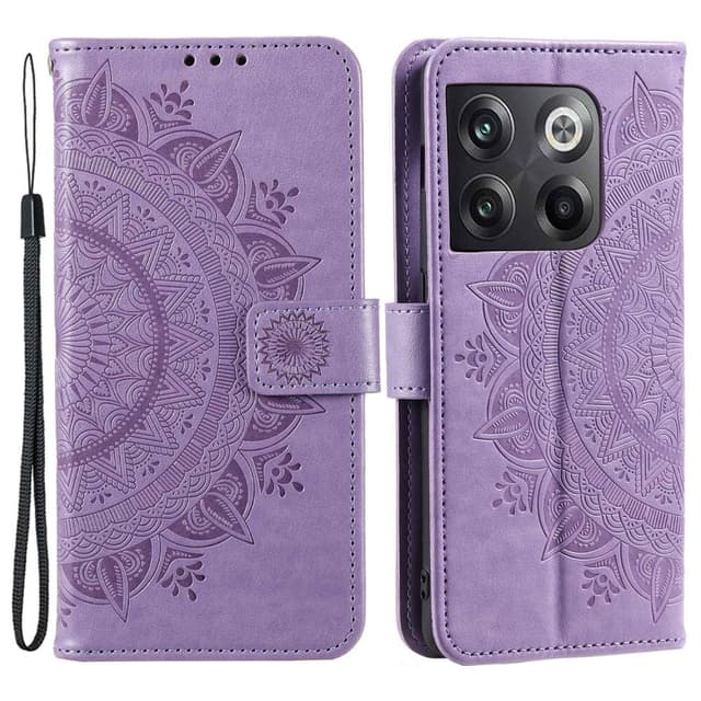 SKALO OnePlus 10T 5G Mandala lompakkokotelo - Violetti