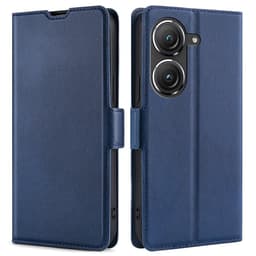 SKALO Asus Zenfone 9 5G Ultratynd Premium Wallet Case - Blå