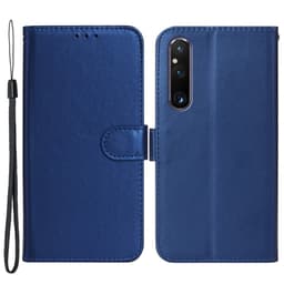 SKALO Sony Xperia 1 V Lompakkokotelo PU-nahkaa - Sininen
