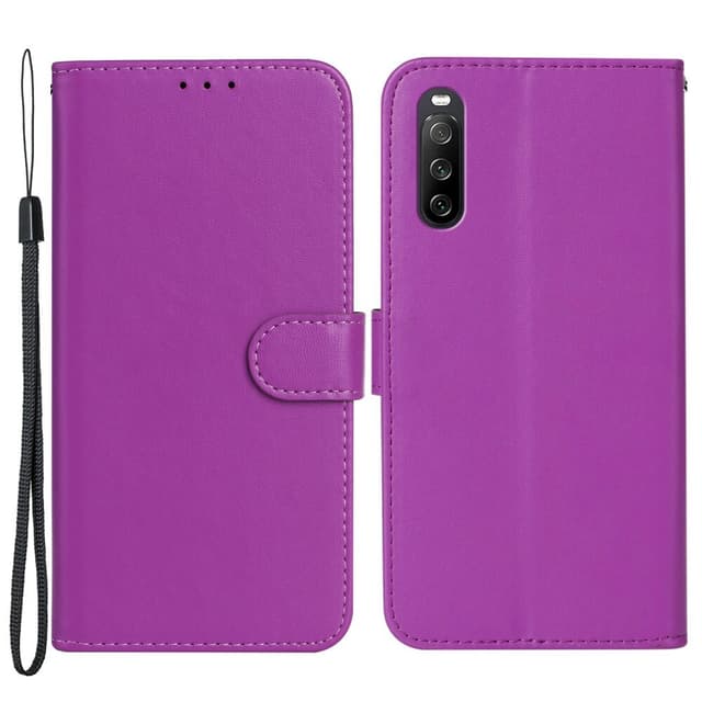 SKALO Sony Xperia 10 V Flip Cover m. pung i PU-læder - Lilla