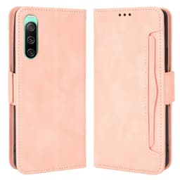 SKALO Sony Xperia 10 V 6-lokeroa Lompakkokotelo - Pinkki
