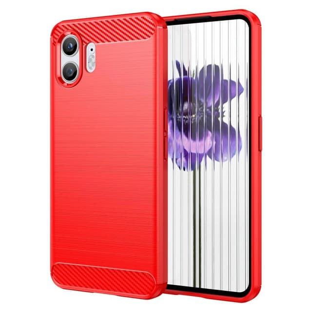 SKALO Nothing Phone (2) Armor Carbon Stødsikker TPU-cover - Rød