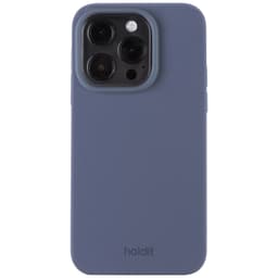 Holdit Silicone iPhone 15 Pro deksel (blå)