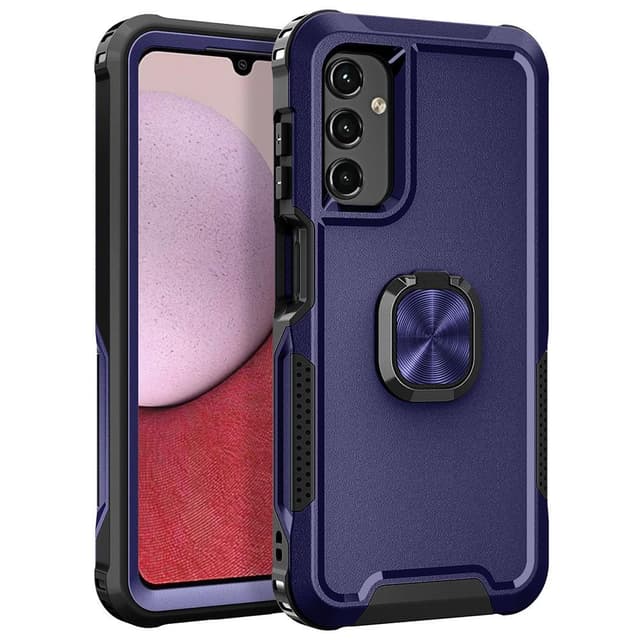 SKALO Samsung A54 5G Armor Hybrid metal ring cover - Blå