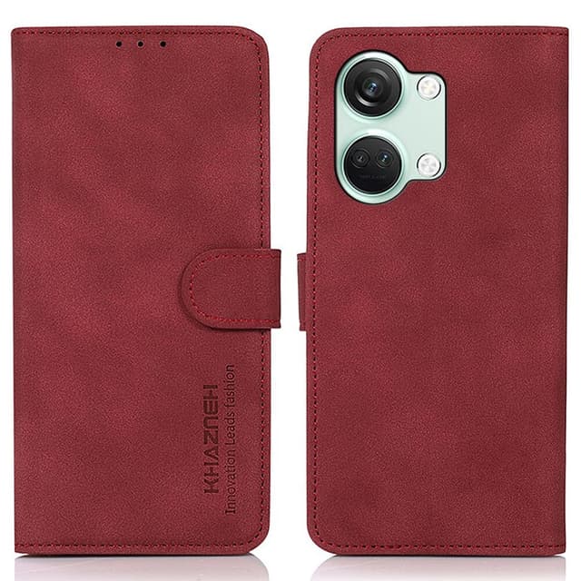 SKALO OnePlus Nord 3 5G / Ace 2V KHAZNEH Lompakkokotelo PU-nahasta - Punainen