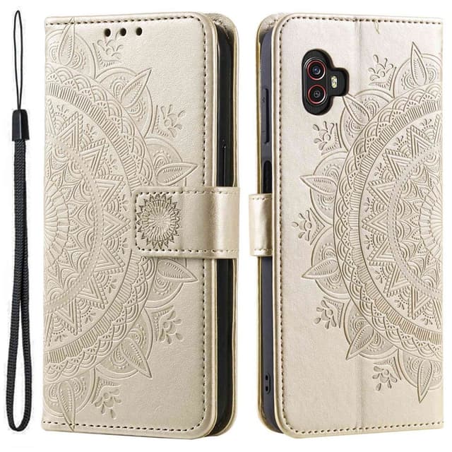 SKALO Samsung Xcover6 Pro 5G Mandala Flip Cover - Guld