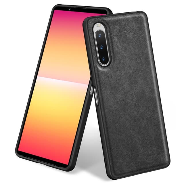 SKALO Sony Xperia 10 V PU-læder Hybrid Cover - Sort
