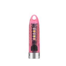 INF LED lommelygte multifunktionel IPX6 vandtæt mini nøglering Lyserød