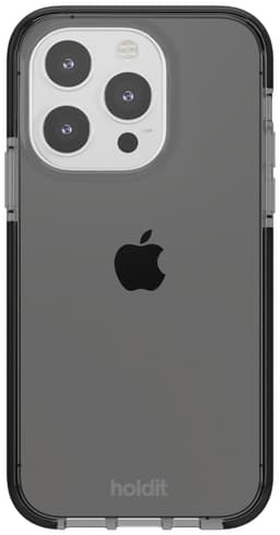 Holdit Seethru iPhone 15 Pro deksel (sort)