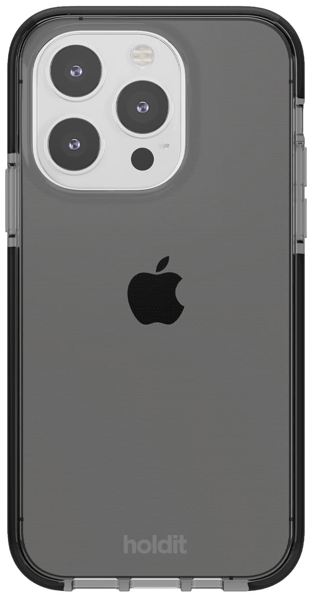Holdit Seethru iPhone 15 Pro-etui (sort)