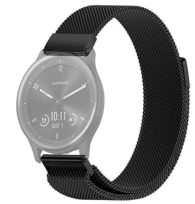 SKALO Milanese Loop till Garmin Vivomove 3 - Svart