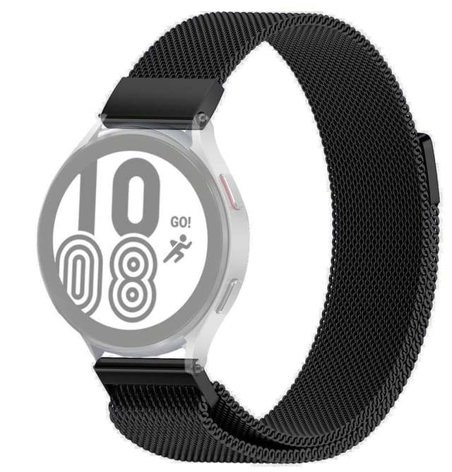 SKALO Milanese Loop to Samsung Watch 4 Classic 42mm - Musta