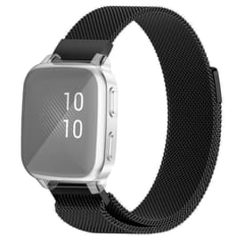 SKALO Milanese Loop till Garmin Venu Sq/Sq Music - Svart